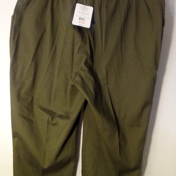 JMS Just My Size Pants Women 3X Comfort Waist Straight Leg Green - Picture 11 of 14
